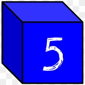Number Block, Five, 5, Blue, HD Png Download - blue rectangle png