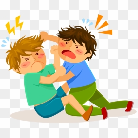 Png Kids Fighting & Free Kids Fighting Transparent - Hitting Clipart, Png Download - angry kid png