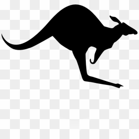 Solid Black Kangaroo Clip Art At Clker - Black And White Kangaroo Clipart, HD Png Download - kangaroo png