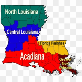 Map Of Louisiana Regions, HD Png Download - louisiana png