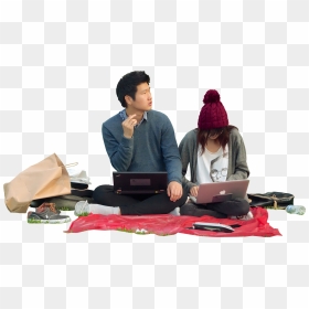 Couple With Laptops Architextures - People Picnicking Png, Transparent Png - picnic png