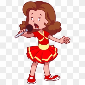 Cartoon Girl Clip Art Children Will - Girl Singing Clipart Png, Transparent Png - sing png