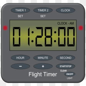 Backlight Flight Timer Clip Arts - Alarm Clock, HD Png Download - timer png