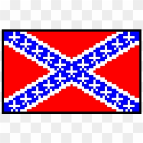 Rebel Flag Pixel Art, HD Png Download - confederate flag png