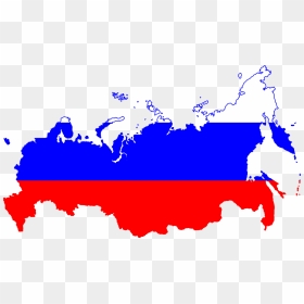 Russia Flag Map, HD Png Download - russian flag png
