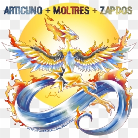 Articuno Zapdos And Moltres Combined - Pokemon Legendary Birds Fusion, HD Png Download - zapdos png