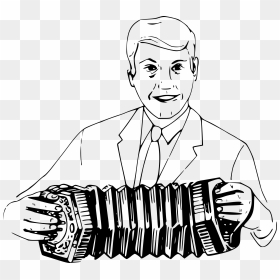 Man Playing Concertina Clip Arts - Draw People Playing Musical Instruments, HD Png Download - sitar png