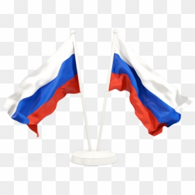Two Waving Flags - Russian Flag Waving Png, Transparent Png - russian flag png