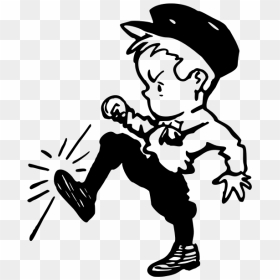 Boy Kicking - Boy Kick Clip Art, HD Png Download - angry kid png