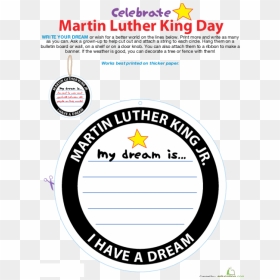 Have A Dream Worksheet Martin Luther King Jr, HD Png Download - mlk png