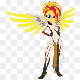 Overwatch Mercy Pony , Png Download - Mercy Hair Style Overwatch, Transparent Png - overwatch mercy png