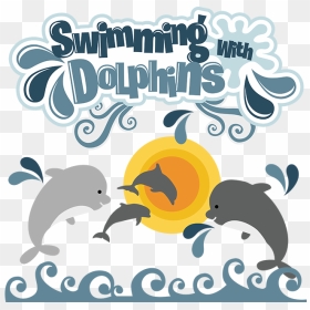 Dolphins Clipart Swim With Dolphin - Swimming With Dolphins Clip Art, HD Png Download - dolphins png