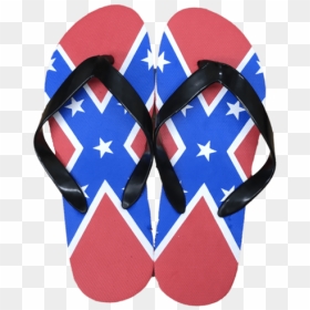 Flip-flops, HD Png Download - confederate flag png