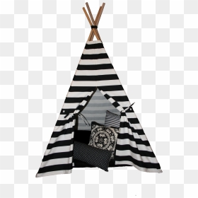Kids Black And White Striped Teepee - Tipi, HD Png Download - teepee png