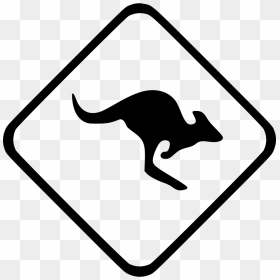 Kangaroo Animal Attention Warning - Portable Network Graphics, HD Png Download - kangaroo png
