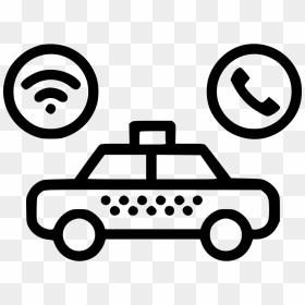 Track Taxi Call - Easy Police Car Drawing, HD Png Download - taxi png