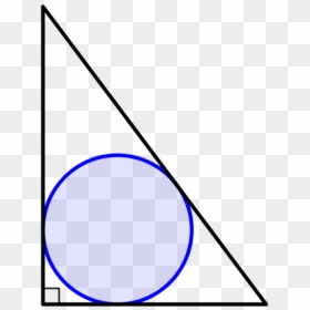 Diagram Shows Blue Circle Inside A Right-angled Triangle, - Triangle, HD Png Download - perfect circle png