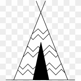 Black And White Letters - Easy Drawing Of A Teepee, HD Png Download - teepee png