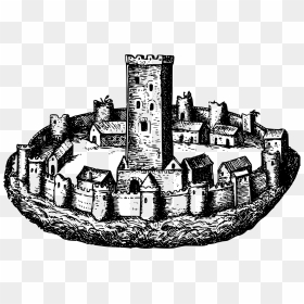 Walled Town Clip Arts - Fortified Clipart, HD Png Download - town png