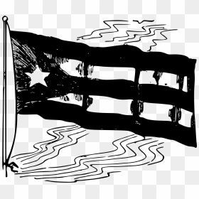 Cuban Flag Clip Arts - Puerto Rico Flag Black And White, HD Png Download - cuban flag png