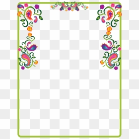 Elegant Colorful Page Borders, HD Png Download - paisley png