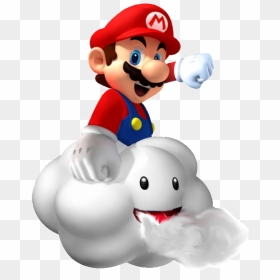 Image Wind Cloud Png - Mario On Cloud Png, Transparent Png - mario head png