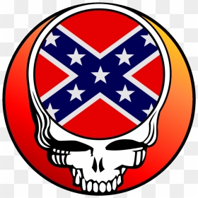 Grateful Dead Logo Dixie Skull Image - Grateful Dead Logo Png, Transparent Png - confederate flag png