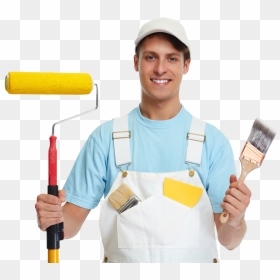 Guy With Paint Roller Png , Png Download - Man With Paint Brush Png, Transparent Png - paint roller png