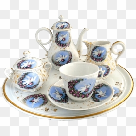 Victorian Porcelain Tea Set Clip Arts - Tea Set Transparent Background, HD Png Download - tea pot png