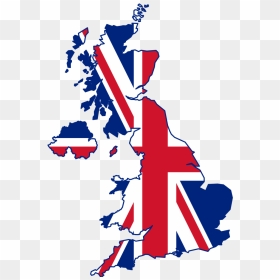 Uk Flag - United Kingdom Flag Map, HD Png Download - british flag png