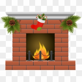 Christmas Fireplace Png Clipart - Christmas Fireplace Clipart, Transparent Png - fireplace png