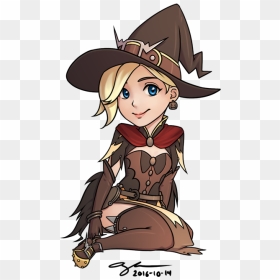 Mercy Witch Png - Mercy Witch Hat Overwatch, Transparent Png - overwatch mercy png