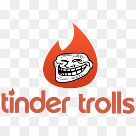 Cropped Tinder Trolls Logo Clipart , Png Download - Tinder Black And White Logo, Transparent Png - trolls logo png