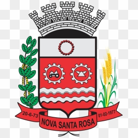 Brasao Nova Santa Rosa - Brasão Nova Santa Rosa, HD Png Download - rosa png