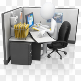 Accounts Receivable Office Worker Hard At Work - Arabic Words Starting With م, HD Png Download - office png