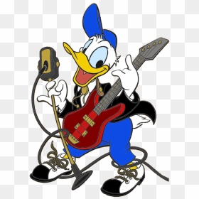 Free Clipart Kids Singing - Donald Duck Playing Music, HD Png Download - sing png