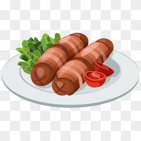 Grilled Sausages Png Vector Clipart - Sosis Png Cartoon, Transparent Png - sausage png