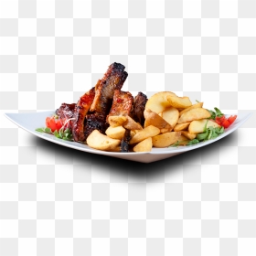 French Fries And Meat Png , Png Download - Home Fries, Transparent Png - ribs png