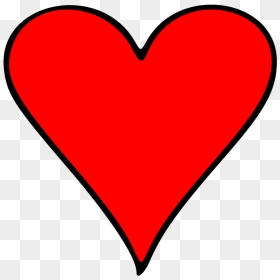 Outlined Heart Playing Card Symbol - Google Maps Marker, HD Png Download - playing card png