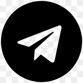 Black Telegram Logo Png, Transparent Png - telegram png