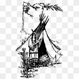 Tipi And Woman - Tipi, HD Png Download - teepee png