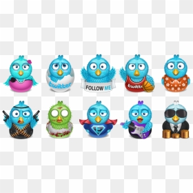 Free Twitter Icons For Website - Cartoon, HD Png Download - twitter icons png