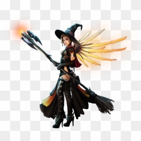 Transparent Mercy Witch Huge Freebie Download For Powerpoint - Mercy Overwatch Transparent Background, HD Png Download - overwatch mercy png