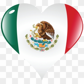 Free Of A Mexico Flag Heart - Mexico Flag Heart Png, Transparent Png - bandera de mexico png