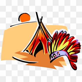 Feathers Clipart Teepee - Powwow Clipart, HD Png Download - teepee png