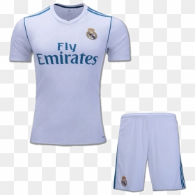 Kids Real Madrid Football Jersey And Shorts Home - Uniform Real Madrid Hd, HD Png Download - real madrid png