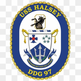 Uss Halsey Ddg-97 Crest - Uss Princeton Cg 59 Logo, HD Png Download - halsey png