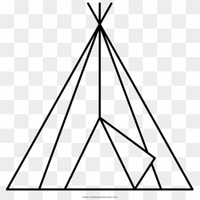 Teepee Coloring Page - Tipi Drawing, HD Png Download - teepee png