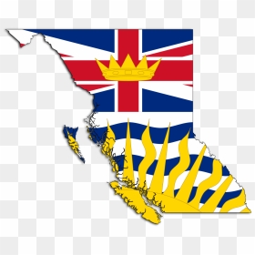 British Columbia Flag Map, HD Png Download - british flag png