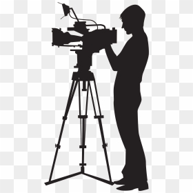 Videographer Silhouette At Getdrawings - Video Shooting Camera Png, Transparent Png - tripod png